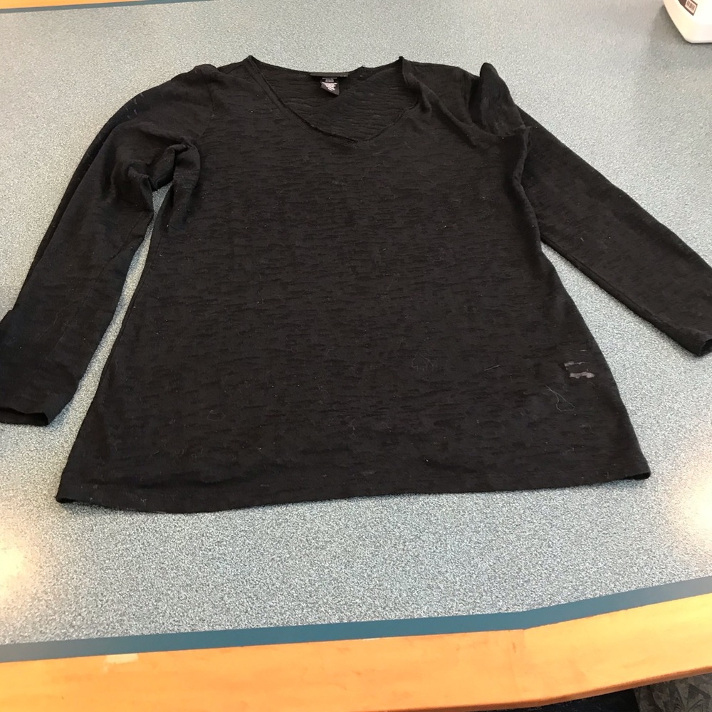 Women’s sheer black top